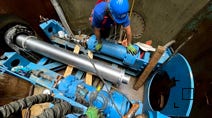 pipe push machine